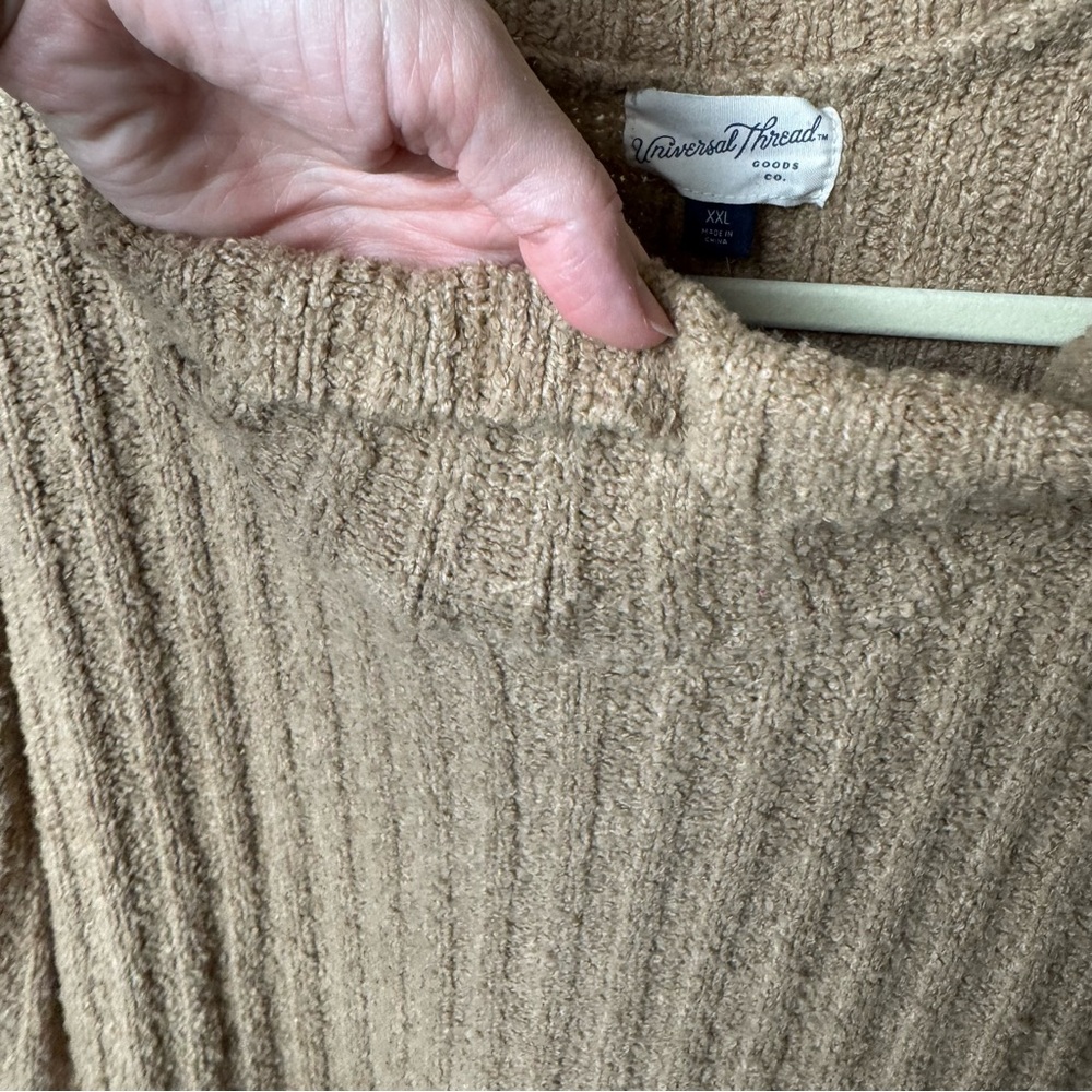 SOLDUniversal Thread NWT Cozy Tan Ribbed Knit Sweater - Picture 6 of 10